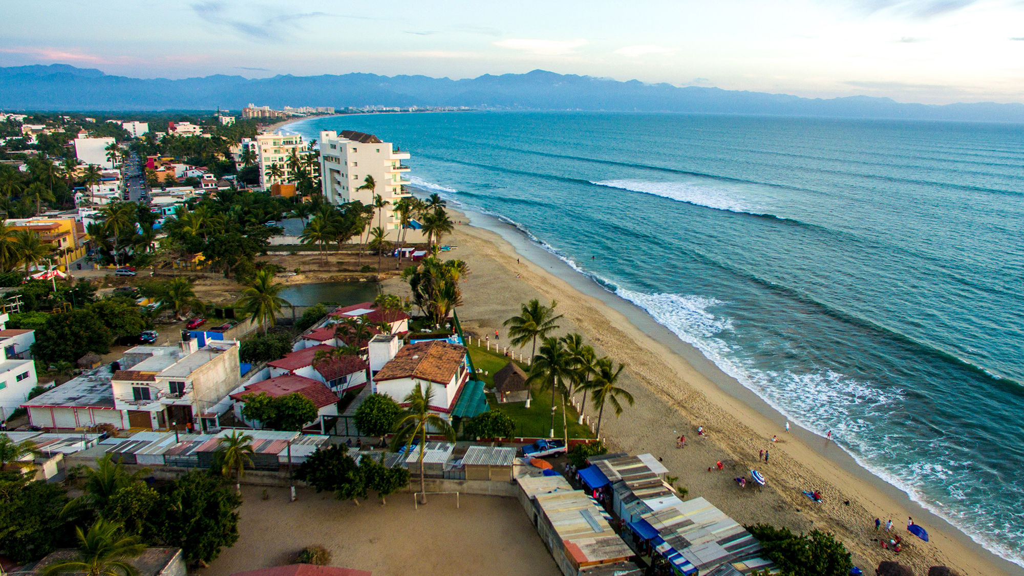 The coastline of Bucerias, Mexico.