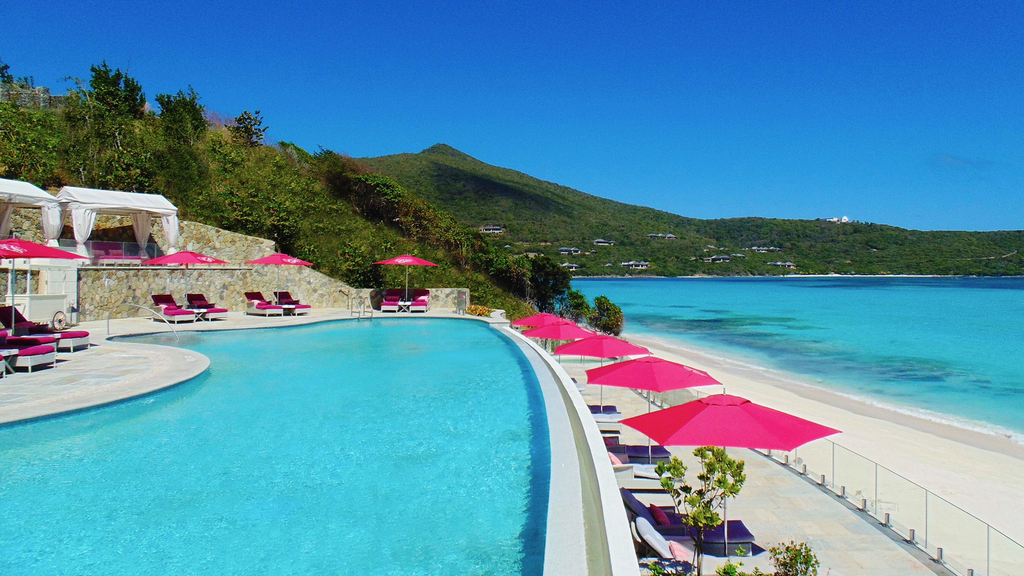 The pool area at the Pink Sands Club.