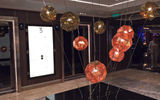 Sculptures are popping up in different areas of ships, such as this light sculpture on an elevator landing on Holland America Line's Koningsdam.