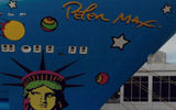 Pop artist Peter Max signed his hull painting on the Norwegian Breakaway. Norwegian Cruise Line hired other artists to paint other ships' hulls.