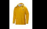 This practical and stylish addition to any man's travel wardrobe is based on the always reliable Helly Hansen classically designed fisherman's coat. Windproof and waterproof, the Lerwick Rain Jacket has welded seams, a front zip, back venting, a storm flap and welded-on pockets. In addition, the jacket is lined with a retro-look striped cotton fabric. Sized from small to 4XL, the jacket, named in honor of the often rainy Shetland Islands village of Lerwick, comes in a number of colors, perhaps the most striking of which is called ''essential yellow.''