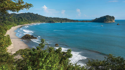 A balcony view from the Arenas del Mar Beachfront and Rainforest Resort on Costa Rica’s west coast.