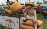 A display at the Gimje Horizon Festival's makgeolli (rice wine) tasting area.