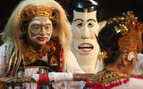 An Indonesian troupe performs at the Andong Mask Dance Festival.