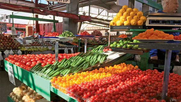 There’s bountiful produce to be found during the height of the cruise season at the Jean-Talon Market in Montreal’s Little Italy neighborhood. There’s bountiful produce to be found during the height of the cruise season at the Jean-Talon Market in Montreal’s Little Italy neighborhood.