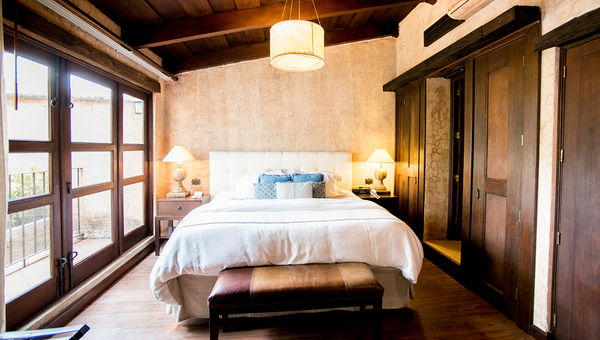 A guestroom at the El Convento Boutique Hotel in Antigua, Guatemala. A guestroom at the El Convento Boutique Hotel in Antigua, Guatemala.