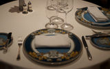 Versace chargers and plates were custom designed for Regent Seven Seas Cruises and will grace the tables of the renovated Compass Rose.