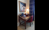 A desk in a room at the Trump International Hotel Washington, D.C.