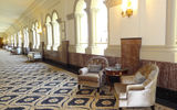 The hallways of the Trump International Hotel Washington, D.C. are extra wide, with views of the nine-story atrium.