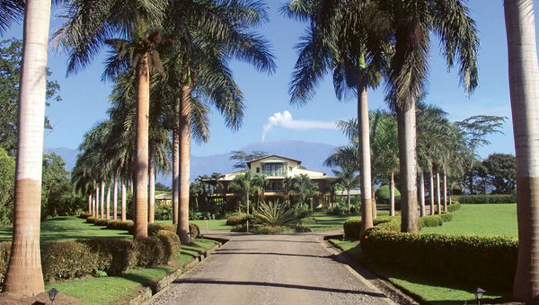 The Casa Turire, a colonial-style hotel with only 16 rooms. The Turrialba Volcano is in the background. The Casa Turire, a colonial-style hotel with only 16 rooms. The Turrialba Volcano is in the background.