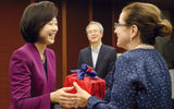 The author with Yoon-Sun Cho, Korea's minister of tourism, sports and culture.