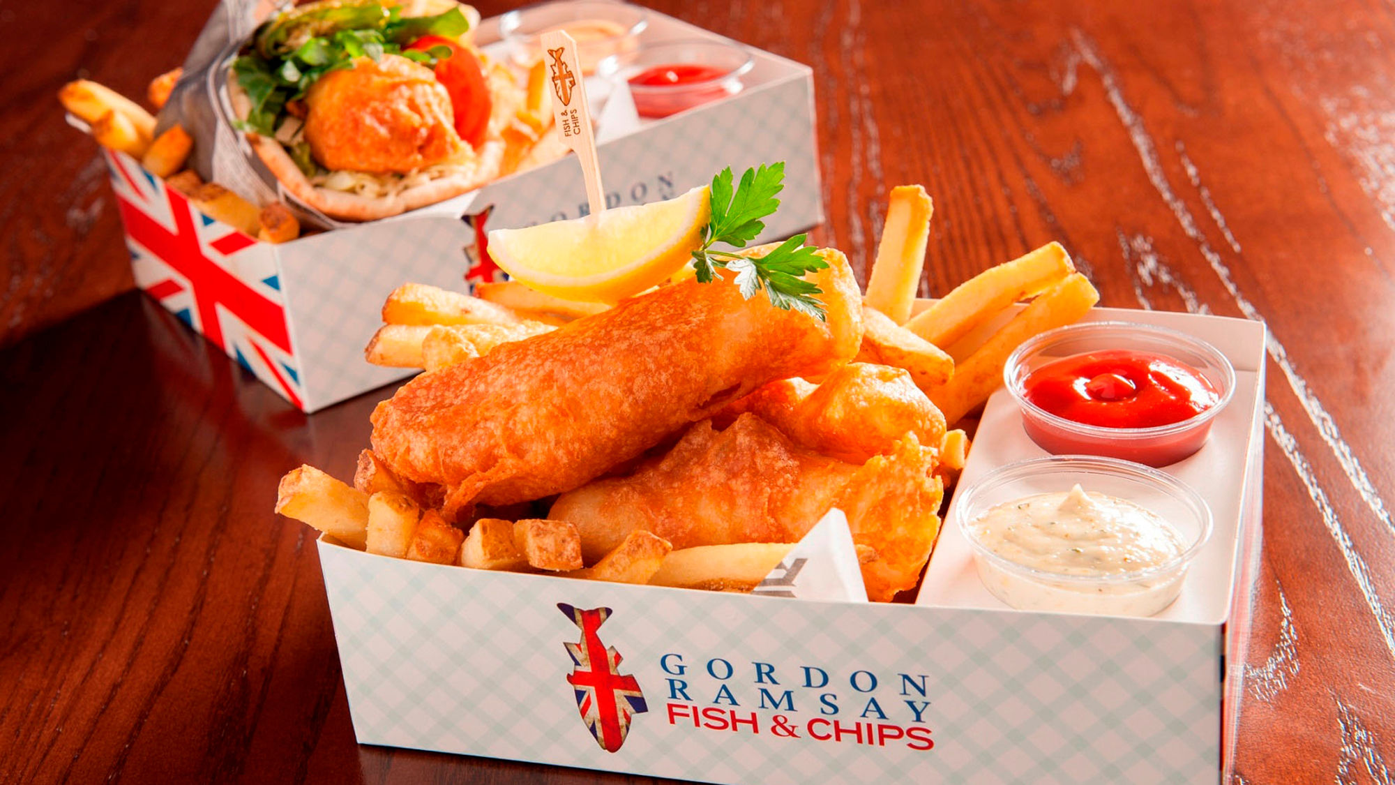Gordon Ramsay's fish and chips are made with sustainable Alaskan cod.