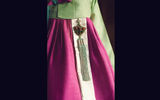 The traditional high-waisted, silk-spun hanbok is still worn for special occasions.