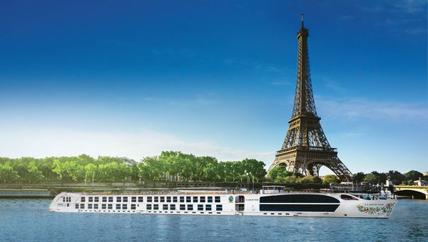 A rendering of the Joie de Vivre, which Uniworld plans to launch on France’s Seine River in the spring.
