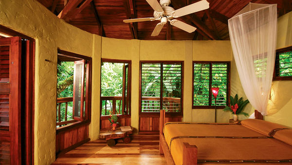 A guestroom at Playa Nicuesa. A guestroom at Playa Nicuesa.