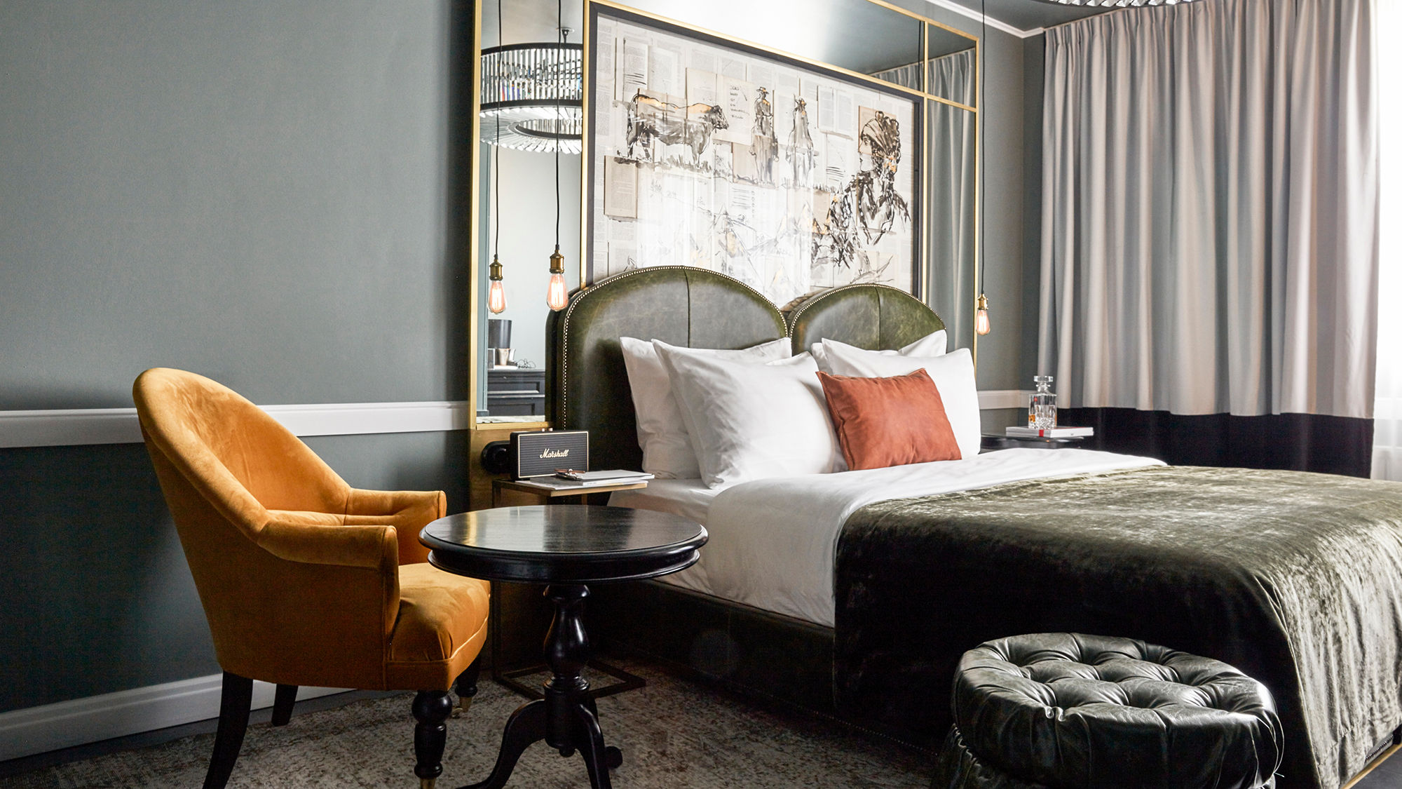 A guestroom at the Sir Savigny hotel.