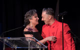 Tzell president Gail Grimmett and Alan Cumming, a Tzell client.