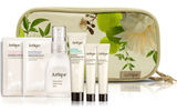 Air travel can be murder on a woman's skin, hence this travel pack of skin enhancers from Jurlique. The Fan Favorites Kit, which has a double zipper closure, contains TSA-approved clear containers of a rosewater balancing mist (30ml), a moisturizing cream (15ml), an eye cream (5ml), an herbal recovery product (5ml), a rose sachet moisturizer plus a revitalizing gel lotion (2ml) and an herbal eye sachet.