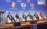 The ''Marketing Masterminds'' panel at CruiseWorld, from left: Moderator Mary Pat Sullivan, John Cherensky of Princess Cruises and Cunard Line, Vicki Freed of Royal Caribbean International, Nathan Hickman of Norwegian Cruise Line, Ken Muskat of MSC Cruises, Adolfo Perez of Carnival Cruise Line and Dondra Ritzenthaler of Celebrity Cruises.