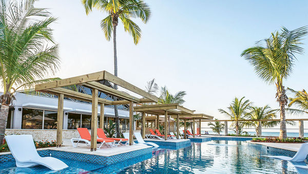 The pool at the Vivo Beach Club, a popular shore excursion in San Juan’s Isla Verde neighborhood. The pool at the Vivo Beach Club, a popular shore excursion in San Juan’s Isla Verde neighborhood.