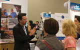Ed Jones, Fathom's manager of business development, discussed the cruise line with agents.