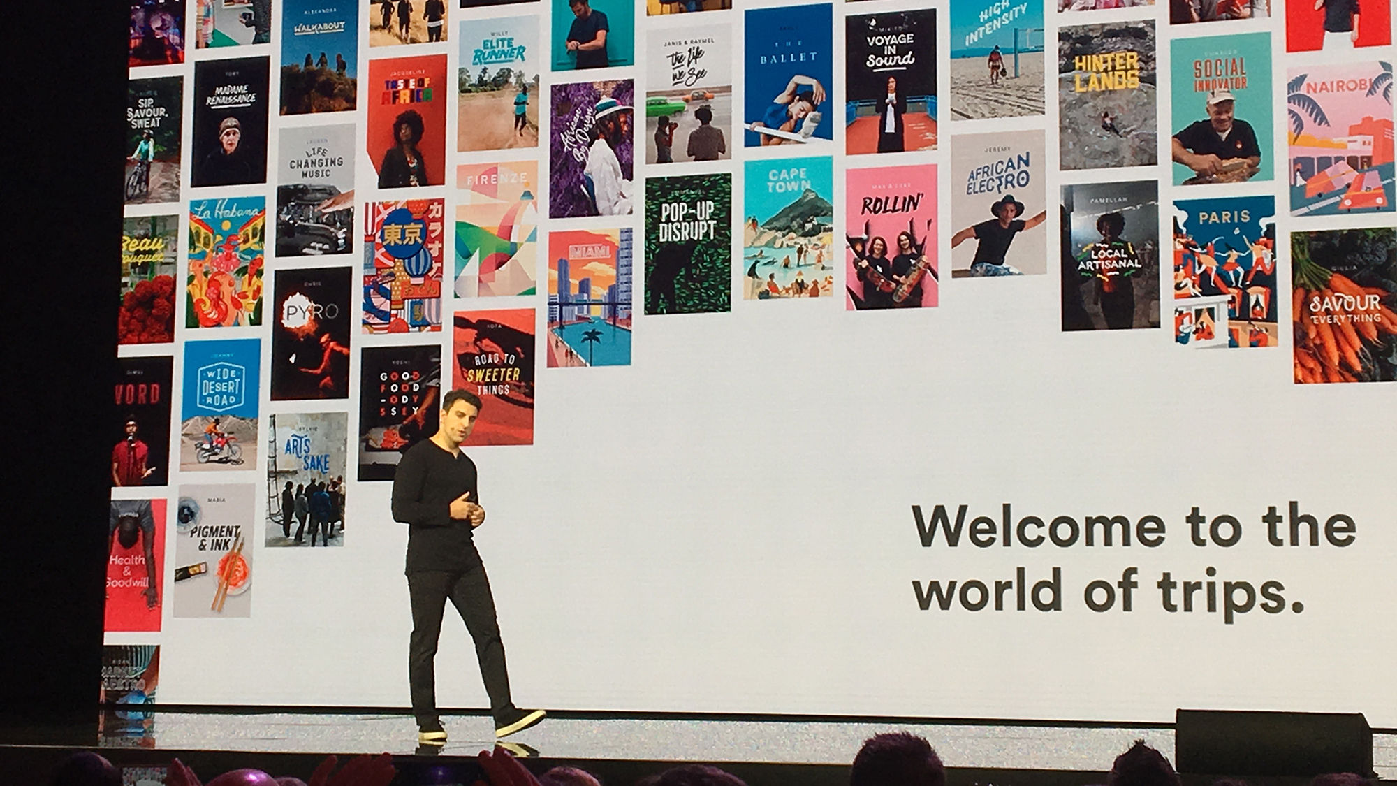 Airbnb CEO Brian Chesky introduced the company's Trips product on Thursday.
