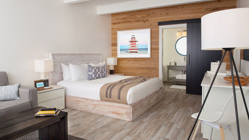 King room at the Gates Key West. King room at the Gates Key West.