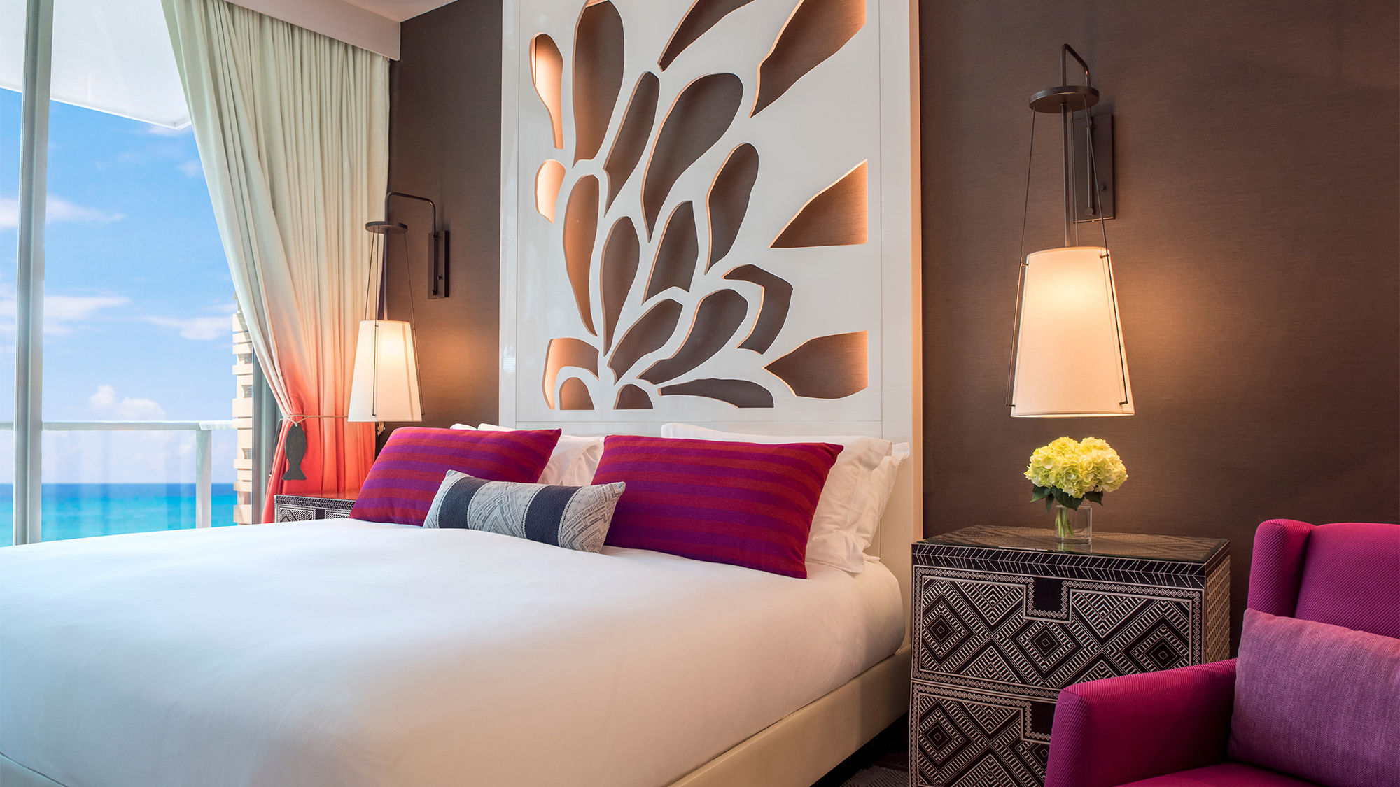 Most of the Kimpton Seafire's 266 guestrooms have a private balcony.