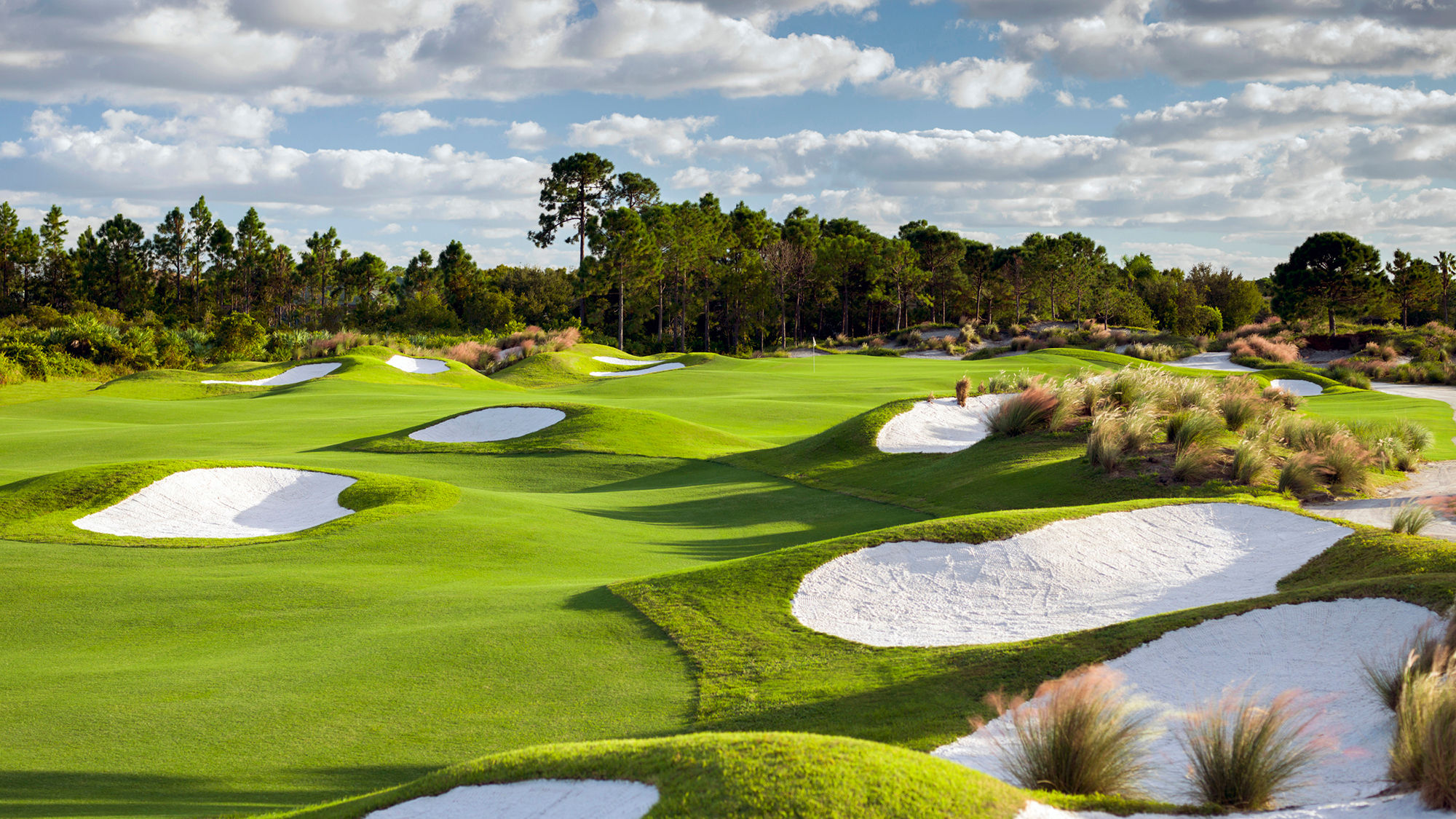 The greens on the course have been regrassed, and fresh sand has been added to fairway and greenside bunkers.