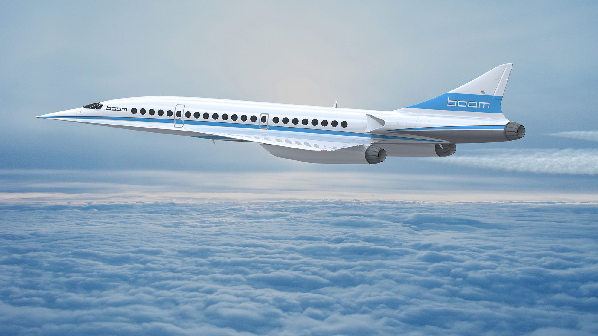 Boom Technology is hopeful for a 2023 launch of a supersonic jet that seats up to 55 passengers.