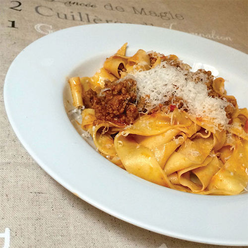 Tagliatelle is one of the traditional dishes students learn to make at Il Salotto di Penelope cooking school in Bologna, run by Barbara Zaccagni and Valeria Hensemberger. Tagliatelle is one of the traditional dishes students learn to make at Il Salotto di Penelope cooking school in Bologna, run by Barbara Zaccagni and Valeria Hensemberger.