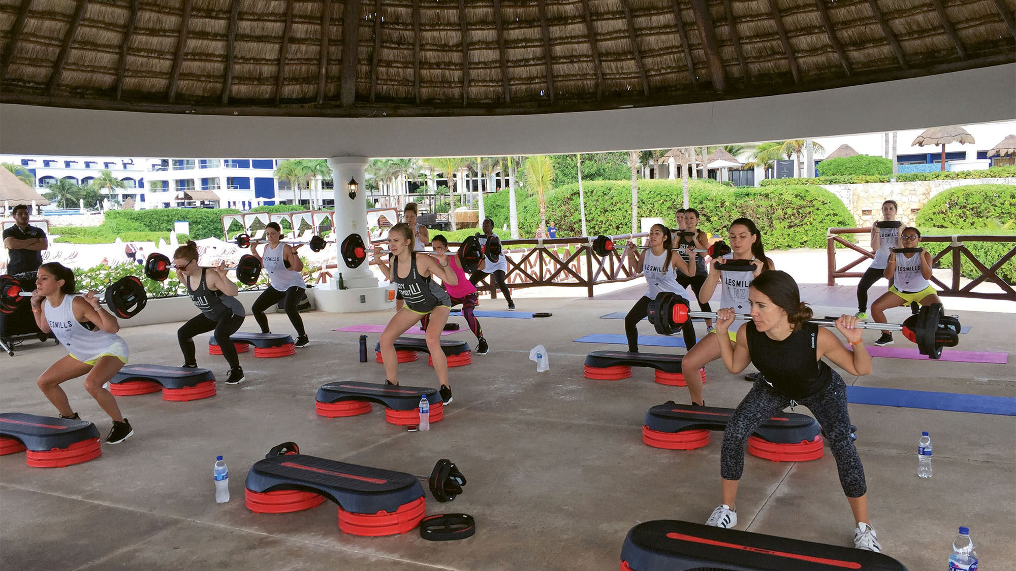 The Hard Rock Hotel Riviera Maya offers the Bodypump total fitness program as part of its partnership with fitness leader Les Mills.