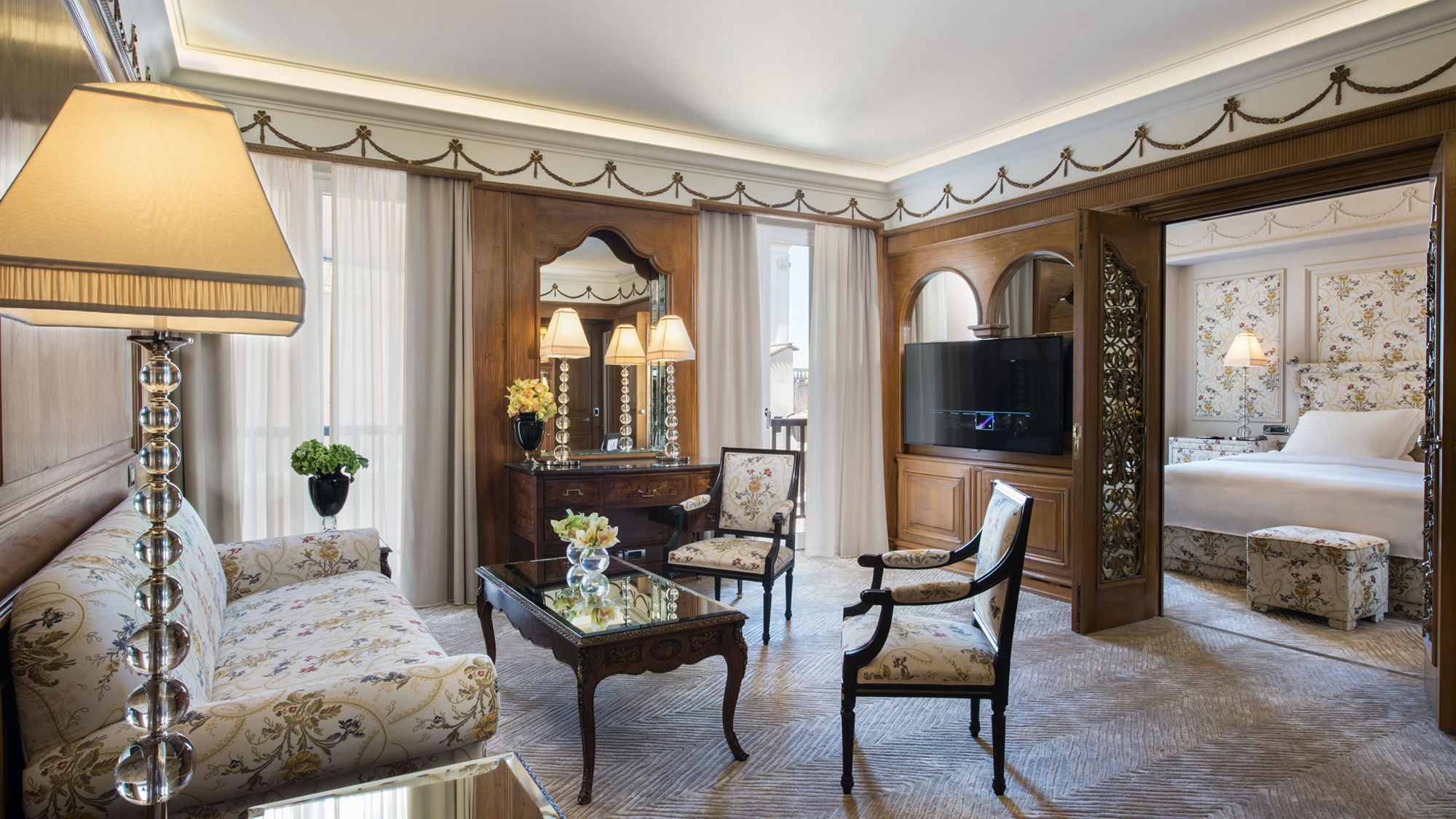An updated suite at Hotel Hassler Roma.