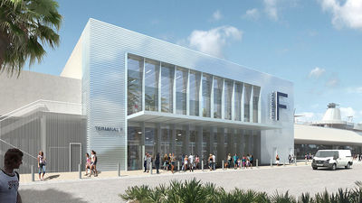 A rendering of PortMiami's expanded and renovated Terminal F.