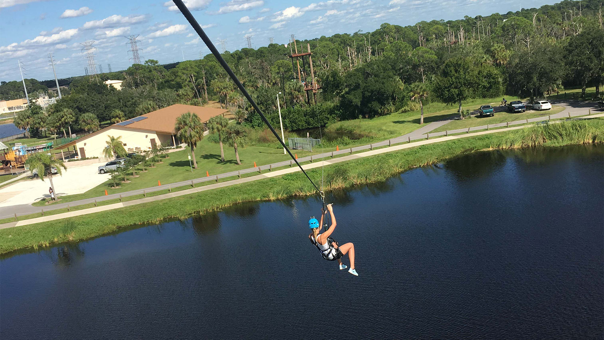 Empower Adventures' zipline course traverses Mobbly Bayou Wildlife Preserve, a city park in Oldsmar, Fla.