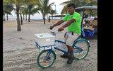 Harvest Caye has a fleet of bicycles to cut down on the number of motor vehicles used by staff.