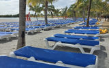 There are 2,500 loungers on the beach at Harvest Caye.
