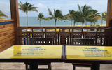 A view from the second story terrace of the LandShark Bar & Grill on Harvest Caye.