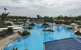 Harvest Caye has a 15,000-square-foot swimming pool.