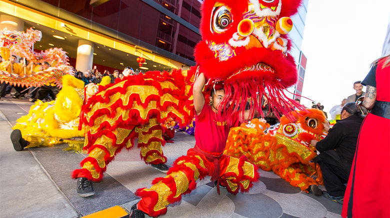 Lucky Dragon Hotel & Casino, located just off the Strip on Sahara Avenue, celebrated its grand opening Dec. 3. Festivities featured eye-opening dragon and lion ceremonies, traditional dances and crackling Chinese fireworks.