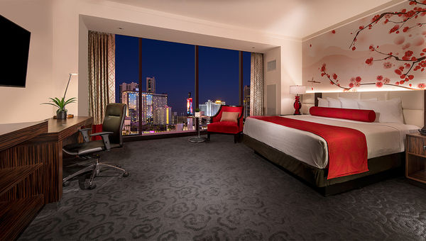 A King Room at the Lucky Dragon Hotel & Casino A King Room at the Lucky Dragon Hotel & Casino