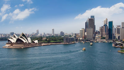 Sydney Harbor in Australia. The country will reopen its borders to business and leisure travelers later this month.