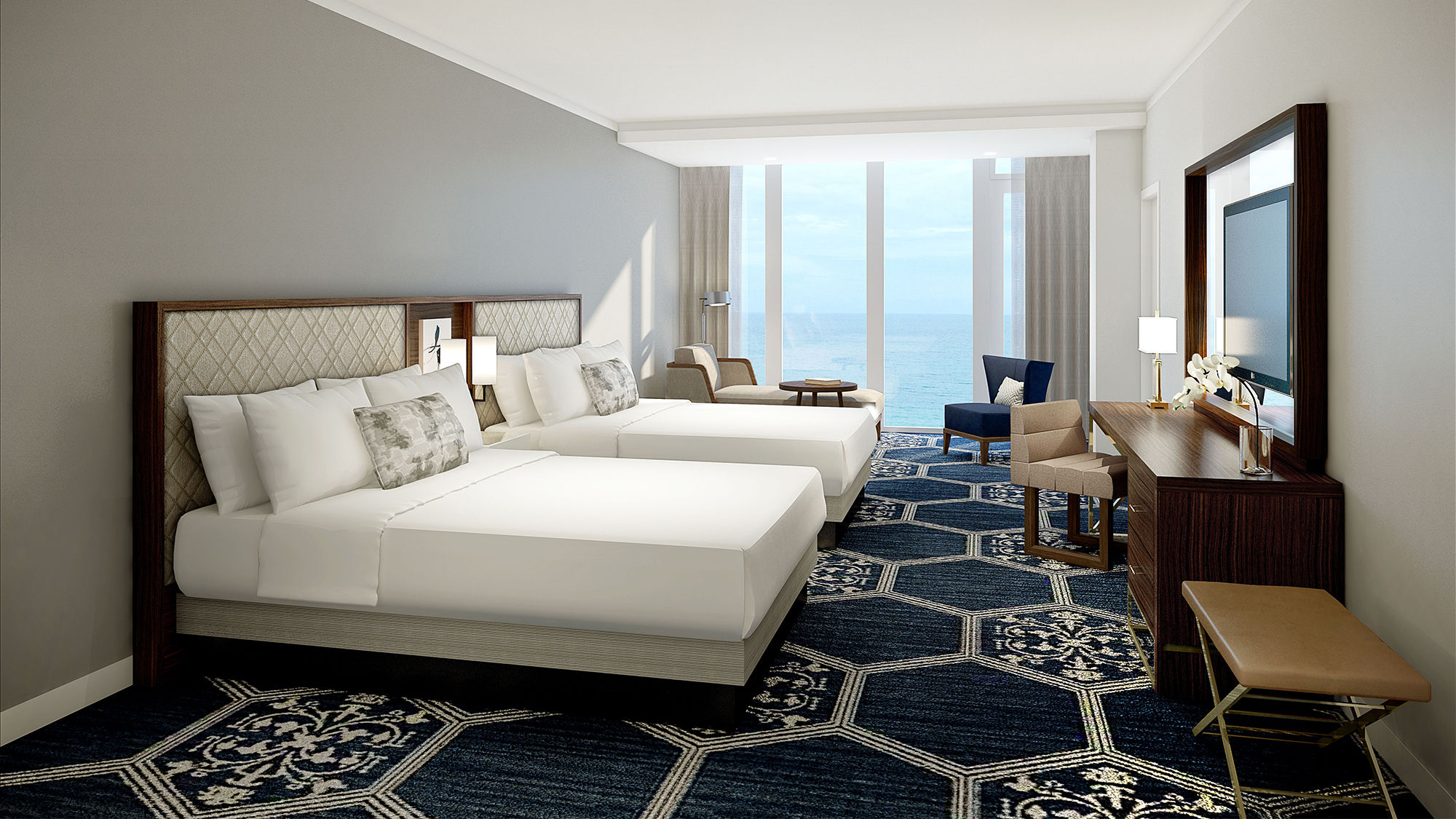 The hotel is remodeling guestrooms.