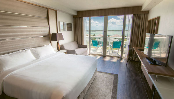 One of the 305 guestrooms at the Hilton at Resorts World Bimini. One of the 305 guestrooms at the Hilton at Resorts World Bimini.