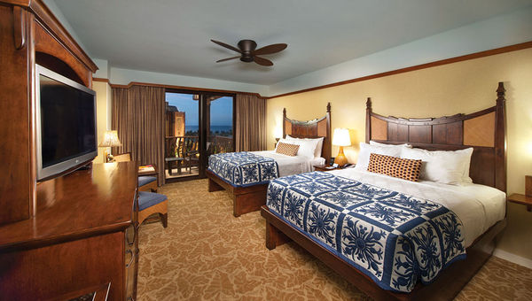 A standard guestroom at the resort.