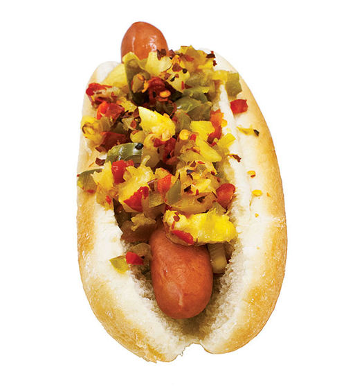 The Hula Hula Dog served by Papaya King, which opened near the Strip. The Hula Hula Dog served by Papaya King, which opened near the Strip.