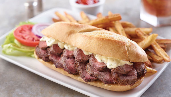 A steak sandwich at Ruth's Chris Steak House Vegas. A steak sandwich at Ruth's Chris Steak House Vegas.