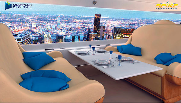 A rendering of the planned Spike S-512 supersonic business jet. It would hold 18 passengers and cost $100 million. A rendering of the planned Spike S-512 supersonic business jet. It would hold 18 passengers and cost $100 million.