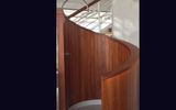 A shower by the aft pool shows the curvaceous theme of designer Adam Tihany for Seabourn Encore.