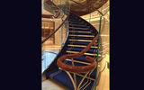The bannister in the foyer outside the Restaurant is made of metal and ends in a sharp angle on earlier Seabourn ships.